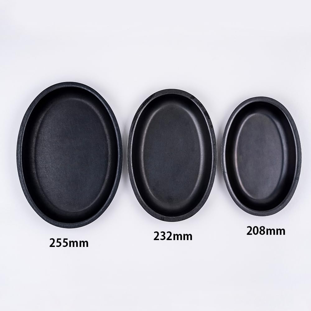 VINTAGE INOX Black Oval Bowl 232mm Made in Japan BLACK VINTAGEINOX Cafe Restaurant Plate Long Plate Stainless Steel Aging Processing Unbreakable