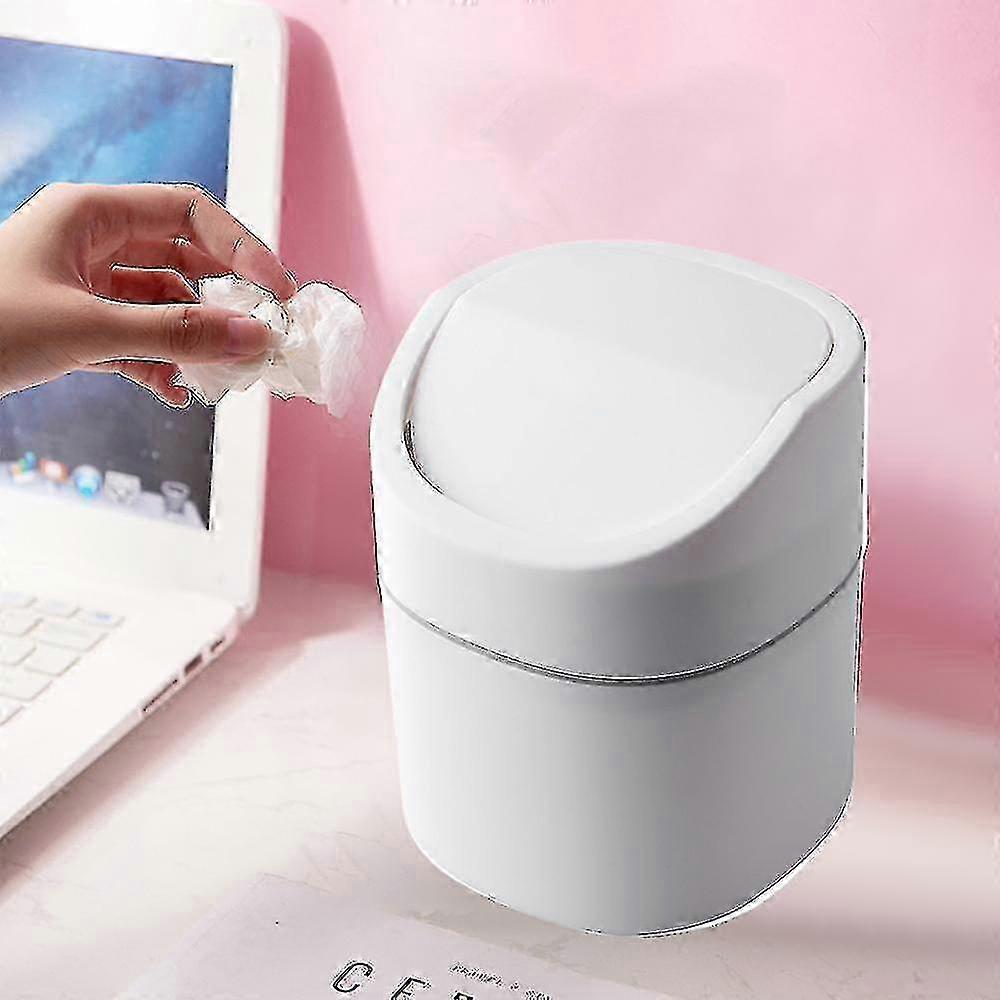 Desktop, Tabletop or Coffee Table Mini Trash Can with Lid