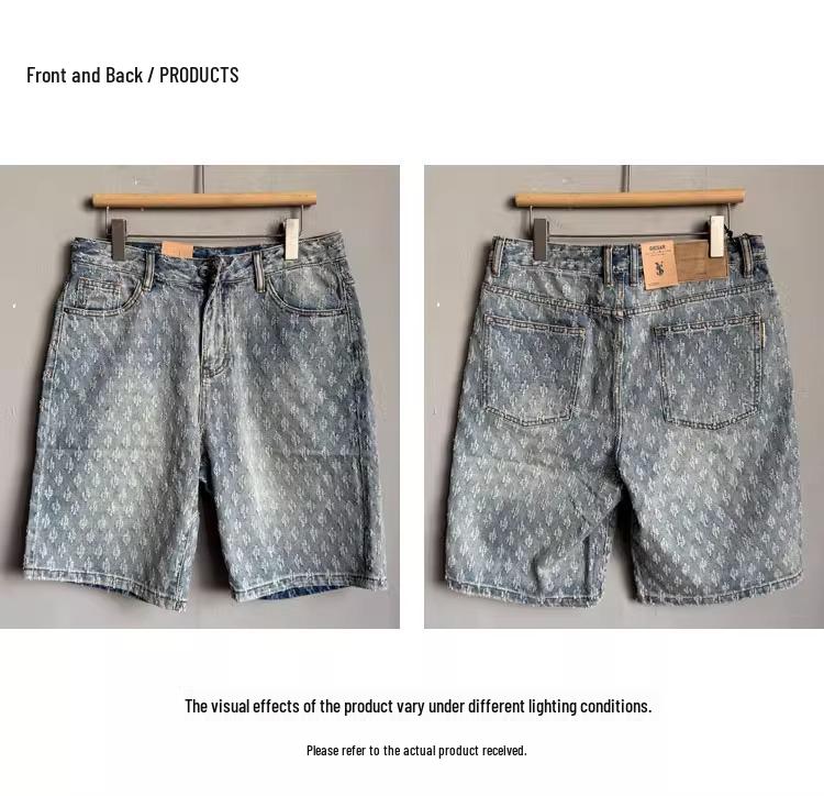 Trendige Herren-Shorts im amerikanischen Stil, locker, gerade, lässig, mittellang, für den Sommer