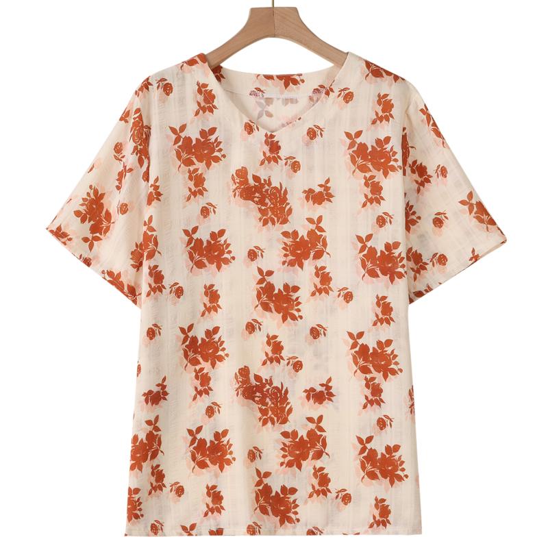 4XL-8XL Übergröße Elegante Blusen für Damen Sommerkleidung Übergroße Oberteile Frau Lässige Kurzarmhemden