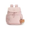 Original Fufu Backpack Fashion Simple Casual Cute Versatile Multi-Pocket Design Fabric Backpack Women Backpack Gray Pink F13W549166FPK