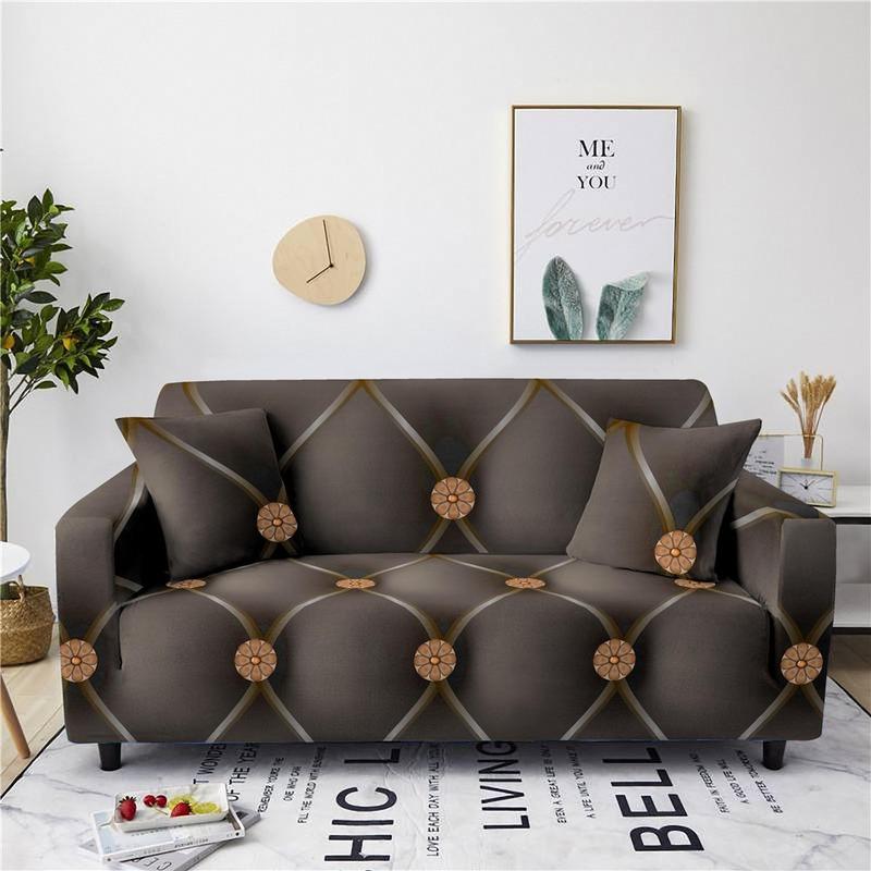 Sofa Cover Full Cover Fabric Stretch Leather Sofa Cushion Combination Sofa Towel Full Cover Abstract Geometric Pattern