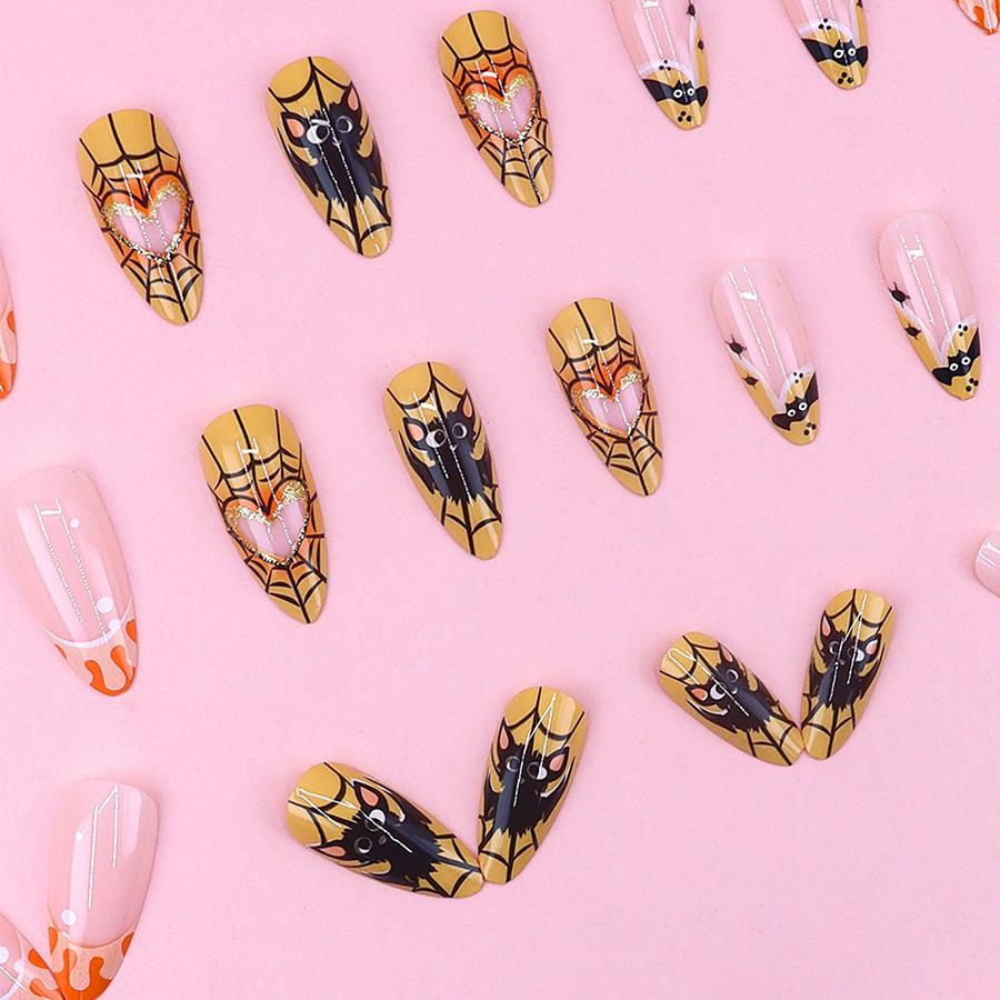 Halloween Bat & Spider Web Cartoon Nail Art Stickers