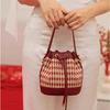 Thousand Birds Red Bridal Wedding Bag Premium Crossbody Bucket Bag Women'S Shoulder Handheld Women'S Bag