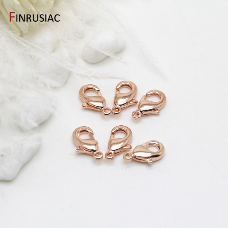 

14k real gold plated 10mm 12mm Lobster clasps for jewelry making handmade DIY bracelets necklace clasp fittings 10mm -10pcs