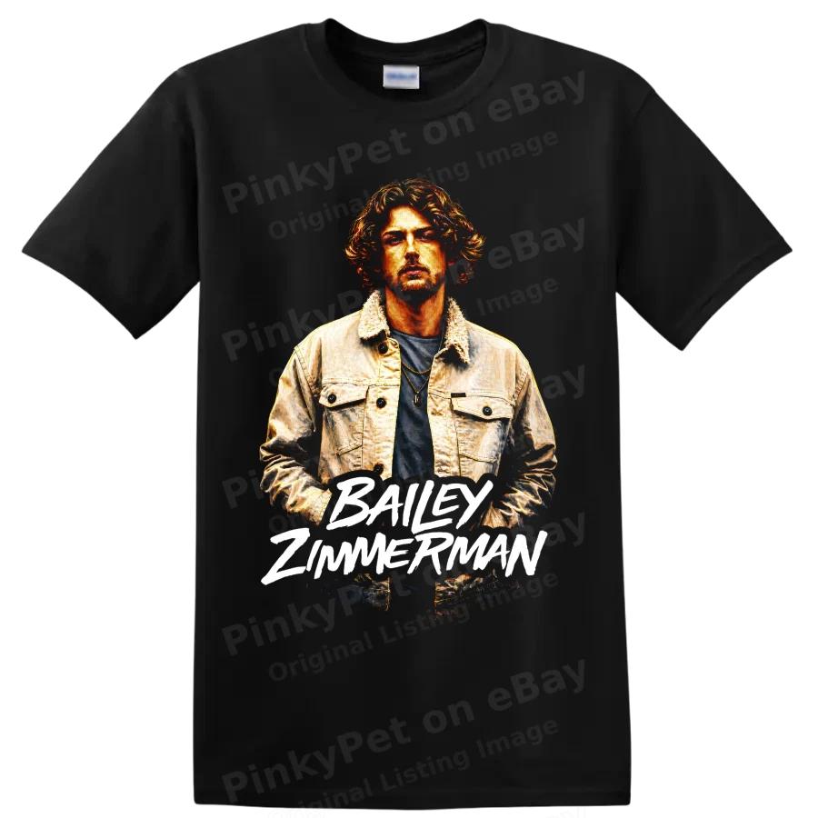 Bailey Zimmerman Country Singer Portrait T Shirt Concert Fan Graphic Tee Gift