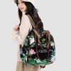 Women's Tropical Floral Nylon Backpack - Lightweight Multi-way Shoulder Bag for Travel & Daily Use