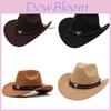 Ethnic Cowboy Hat With Sun Protection And Breathable Cotton For Summer Outdoor Activities