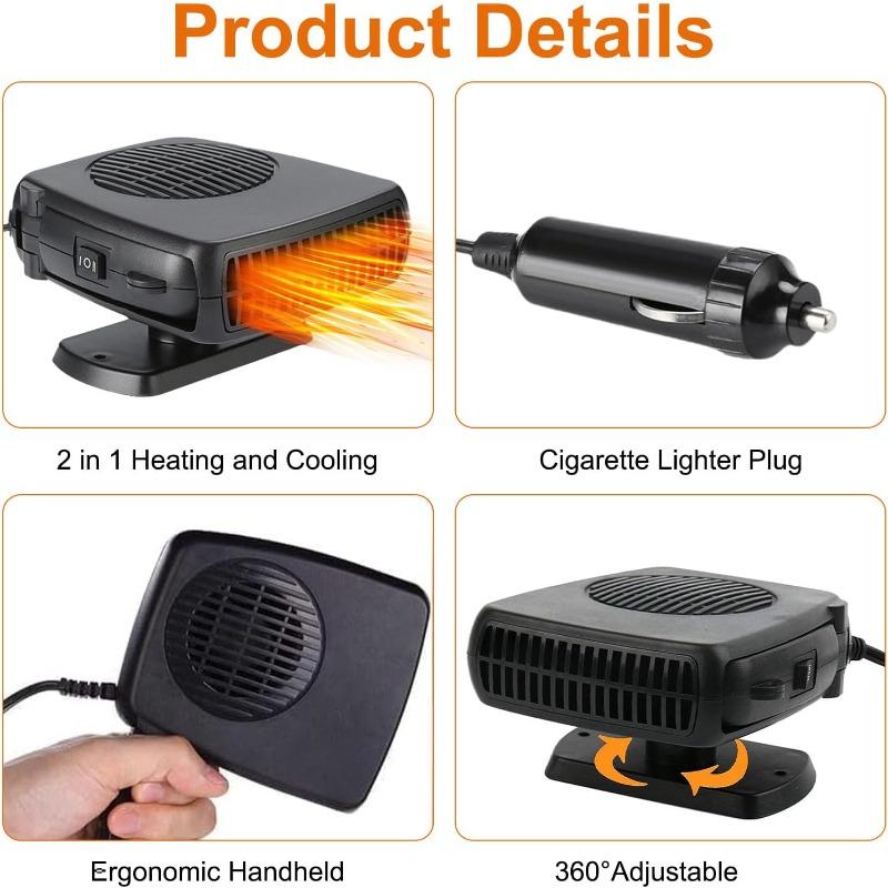 Car Heater 12V/24V 150W 200W Portable Car Heater Fan 2 IN 1 Cooling Heating Auto Windshield Defroster Car Anti-Fog Heater