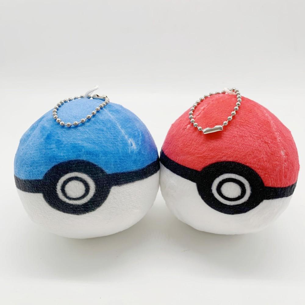 1Pcs Pokemon Poke Ball Stuffed Plush Plaything Keychain 8cm Pokeball Peluche Model Doll Keychain High Quality Fidget