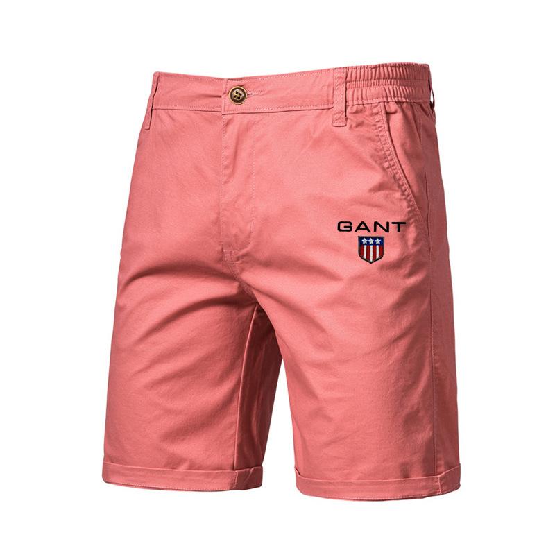 

Gant Літні Вишиті Бавовняні Однотонні Шорти для Чоловіків Високої Якості Повсякденні Ділові Соціальні Еластична Талія Пляжні Шорти 32