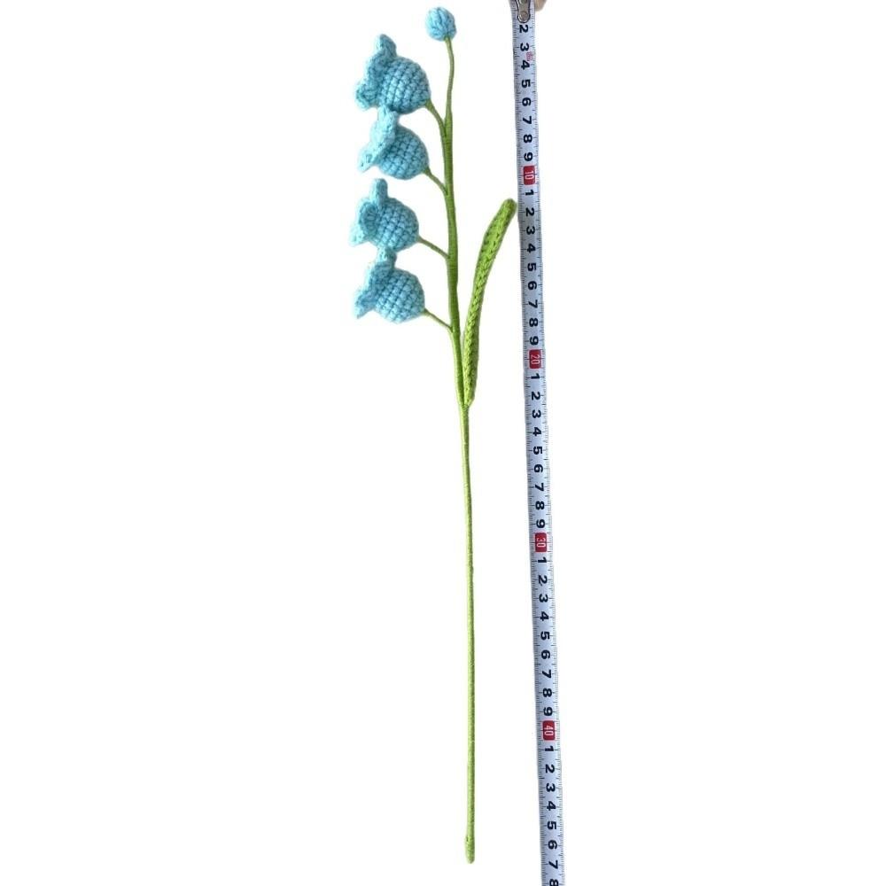 1pc Finished Product Lily of the Valley Crochet Flowers Hand-woven Knit Fake Flowers Party Wedding