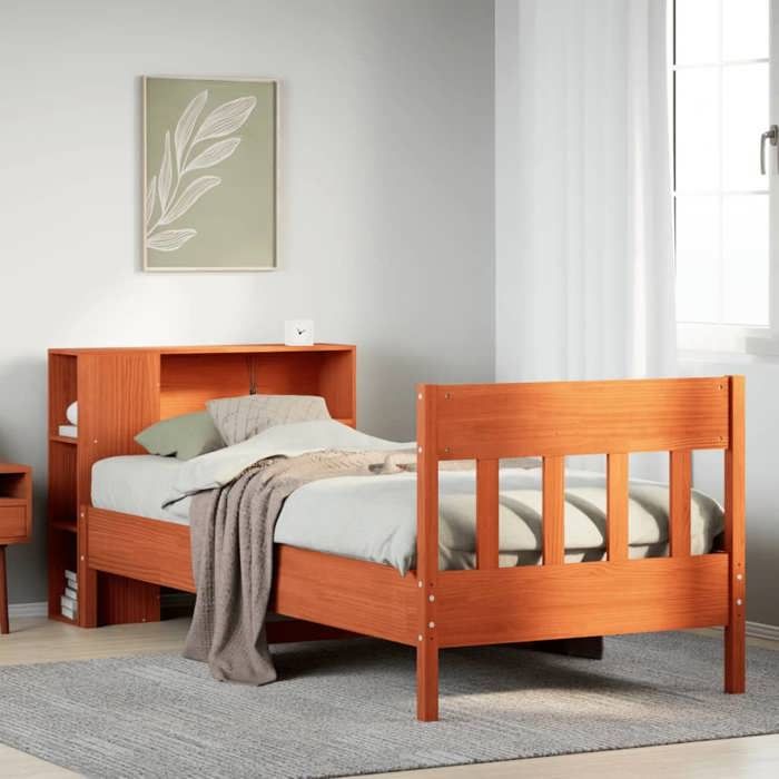 VidaXL Bunk Bed Without Mattress Wax Brown 100x200 Cm Solid Pine 3323199