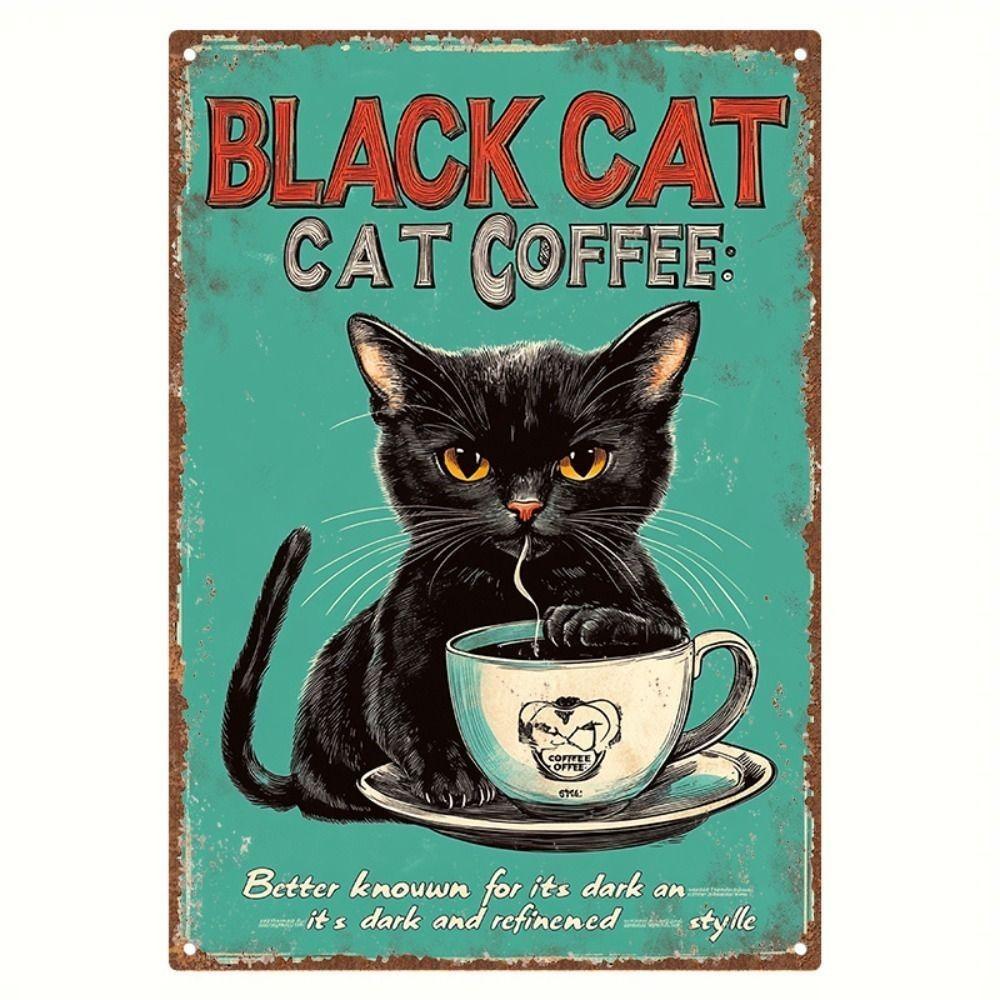 Metall Gedenkzeichen Katze Wartet an der Tür Schwarze Katze Sonnenblume Geschenk Haustierverlust