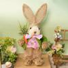 Realistisches Design Osterstrohhasen 35cm Größe Osterdekoration Geflochtener Hase Gartenornamente