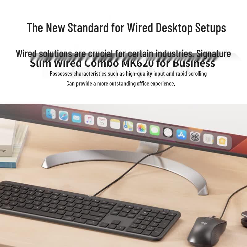 Logitech MK620 Wired Office Keyboard and Mouse Combo