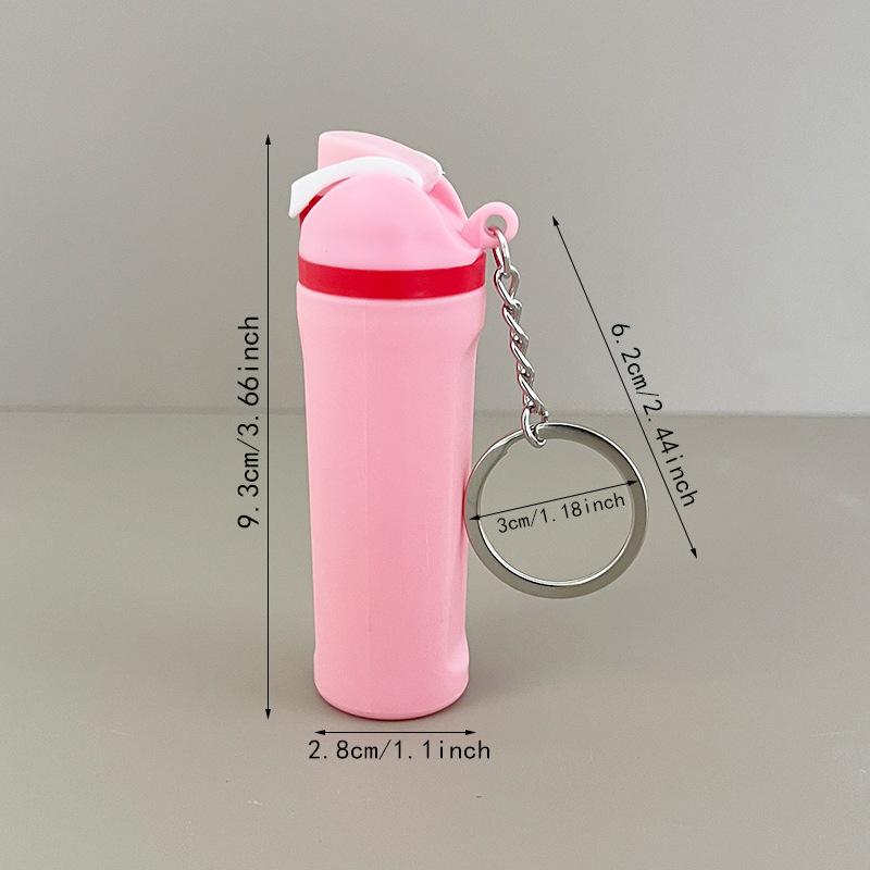 1 Pcs Fashionable Mini Water Bottle Style Keychain Can Hold Small Ornaments Lipstick Etc A Perfect Gift For Travel Daily Wear