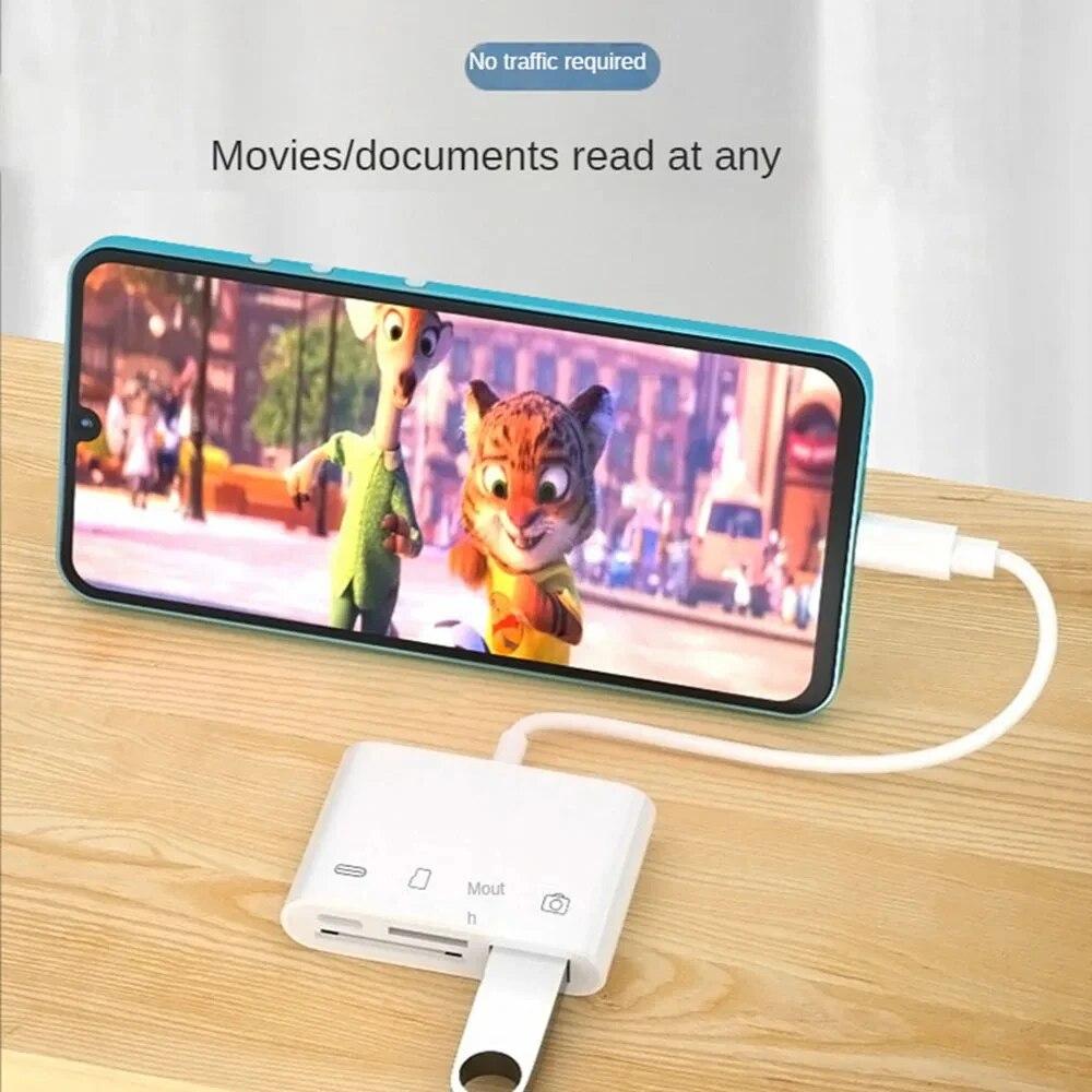 3 In 1 Adapter Type-C, Tf, Cf, Sd, Memory Card Reader, Recorder, Compact Flash Usb-C, Pro, Huawei, Macbook