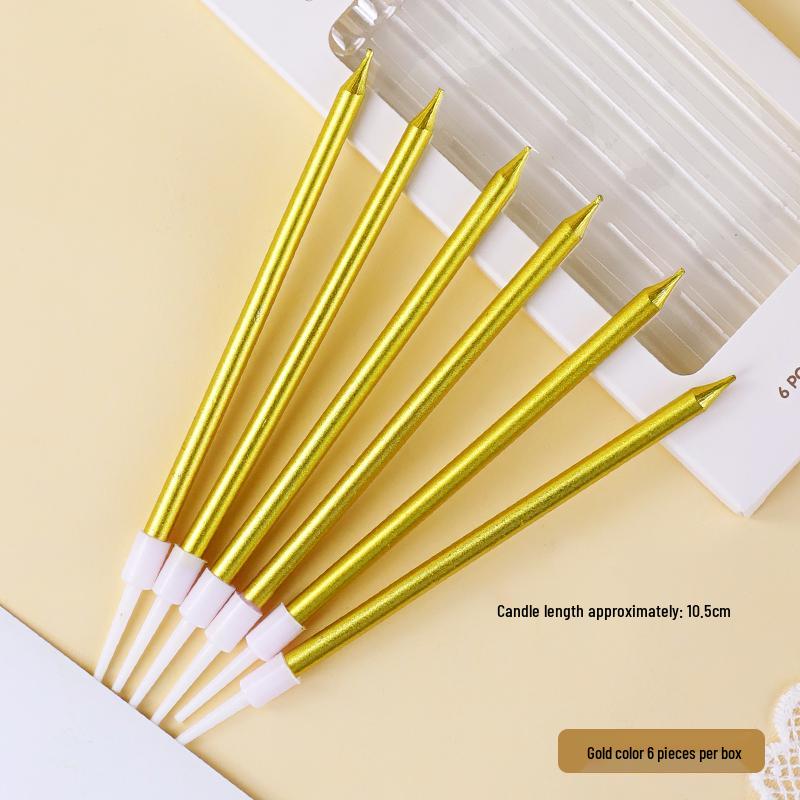 Colorful Long Stick Birthday Cake Candle Decorations for Kids