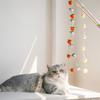 Interactive Cat Wand Toy Cat Teaser Stick String Toy with Furry Plush Balls for Indoor Cats To Play And Exercise