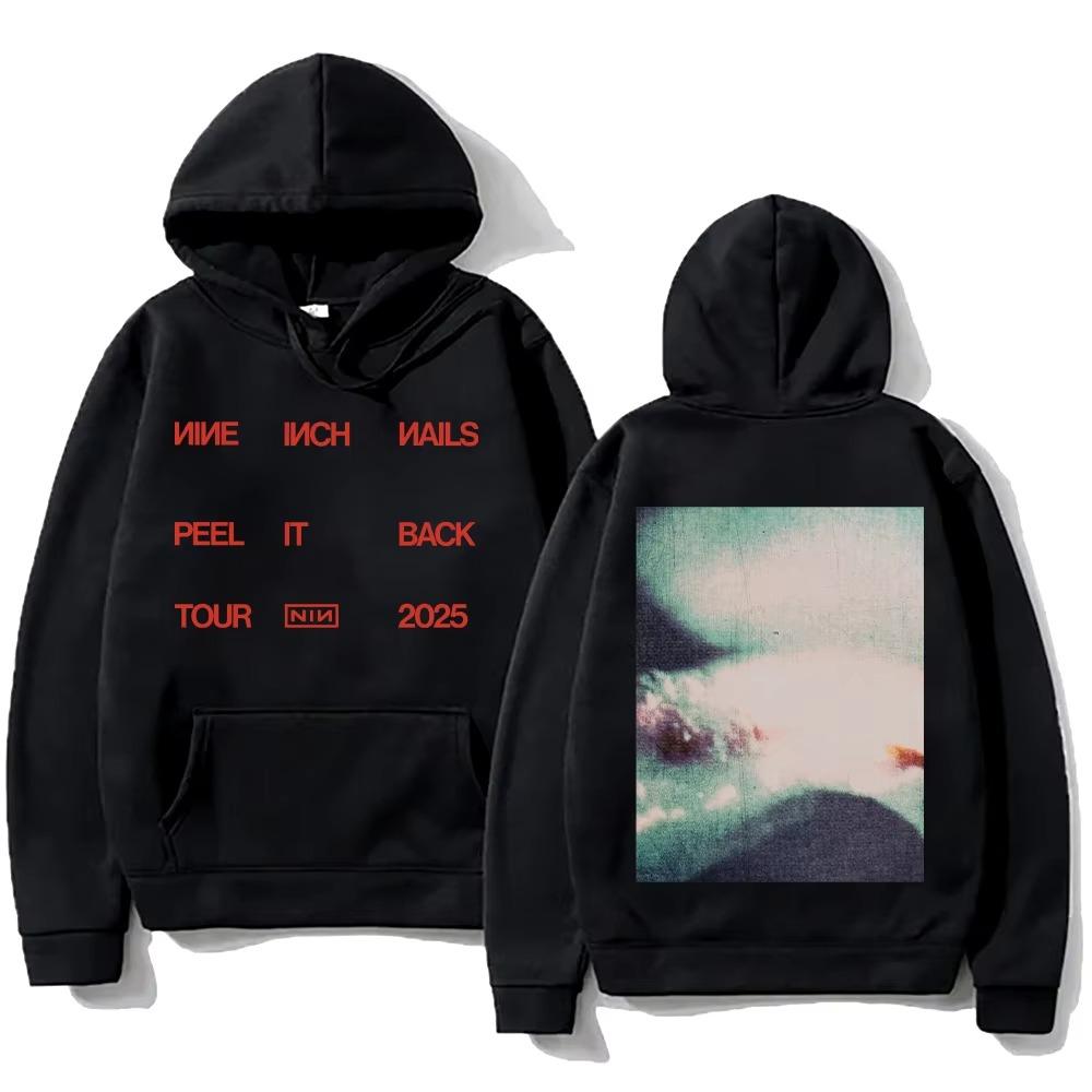 

Rock Band Nine Inch Nails Sweatshirts Peel It Back Tour Hoodie Hip Hop Male Streetwear Hoodies Men s Women Clothes S
