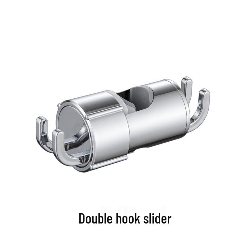 Tool-Free Non-Drilling Shower Rod with Hook Slider and Center Insert for Handheld Shower