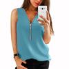 Fashion Women Summer Vest Top Featuring Stylish Sleeveless Design And Comfortable Chiffon Fabric
