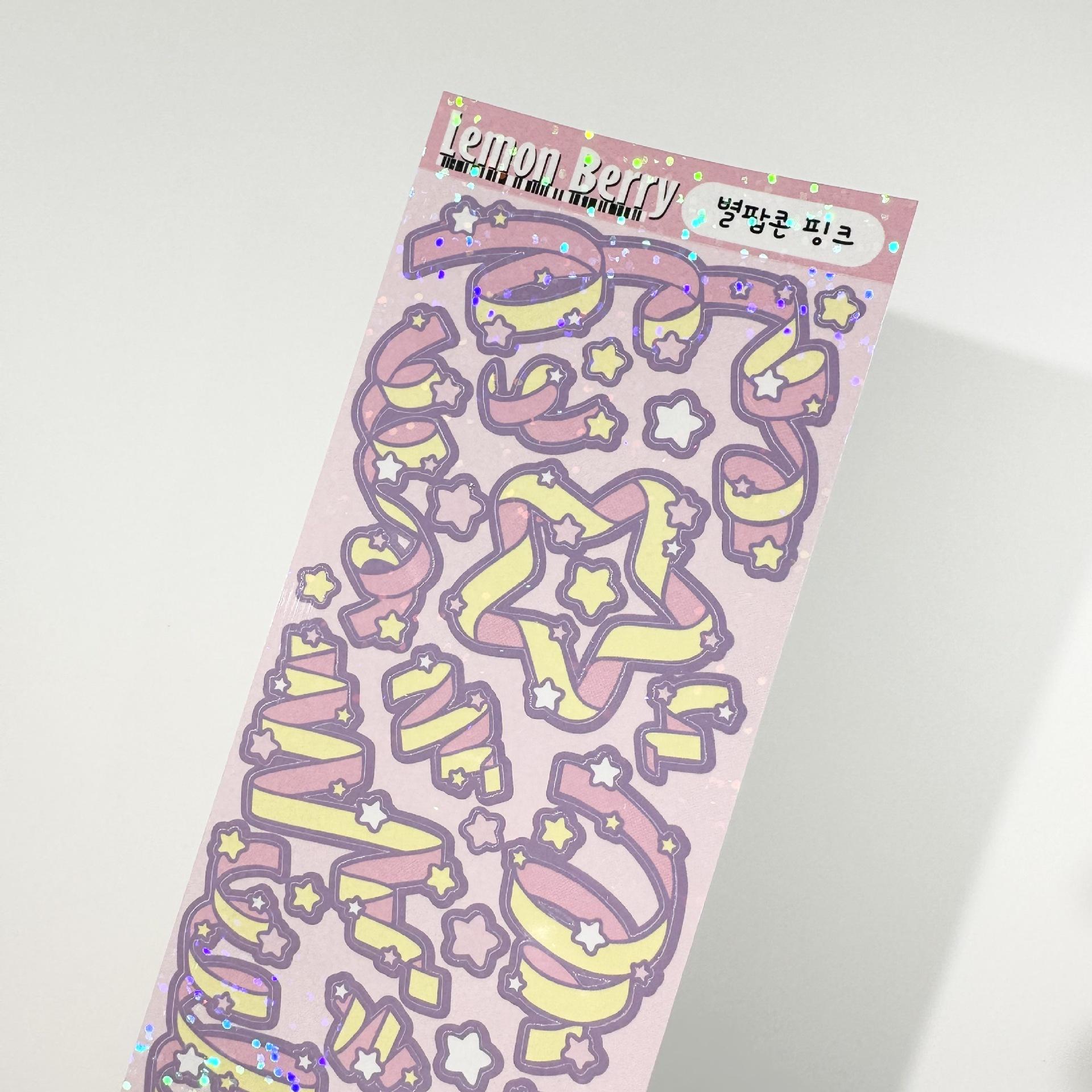 Корейские популярные наклейки со звездами и лентами Ins Handbook Small Card Goo Card — фото 4