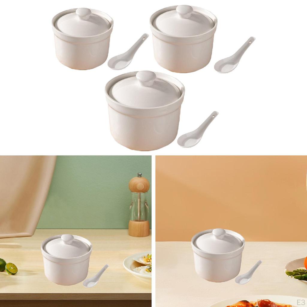 Redeform Spiselig Krukke Japansk Rett med Lokk Keramisk Gryterett Dampingkopp