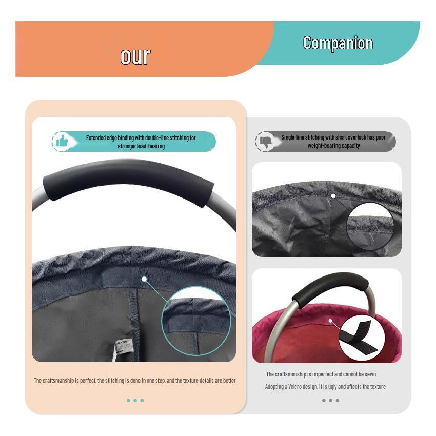 Portable Foldable Picnic and Beach Basket - Handheld Toiletry, Bath, Household & Shopping Bag