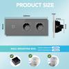 BSEED 1/2/3/4Gang Zigbee Touch Switch Glass with EU Sockets Smart Wall Light Switch Touch Screen Backlight E Series
