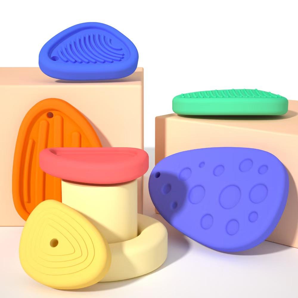 Fidgettoys Silicone Children'S Stress Relieving Toy Sensory Stone Stress Relieving Tool Puzzle Relieving Anxiety Pinch Music Toy