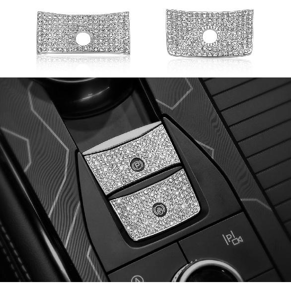 Bling Car Accessory for Ford Explorer,Crystal Electronic Brake and Automatic Start/Stop Button Box Sticker for Ford Explorer 2024.