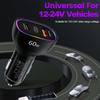 Car Charger 60W Usb C Fast Charger Pd30W Qc3.0 Dual Port Adapter Quick Charge 3A For Mobile Phones Tablets