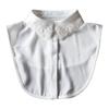 Handmade White Fake Collar for Women Lapel Shirt Detachable Collar Sweater Suits Removable Half Shirt False Collar Neck Ties