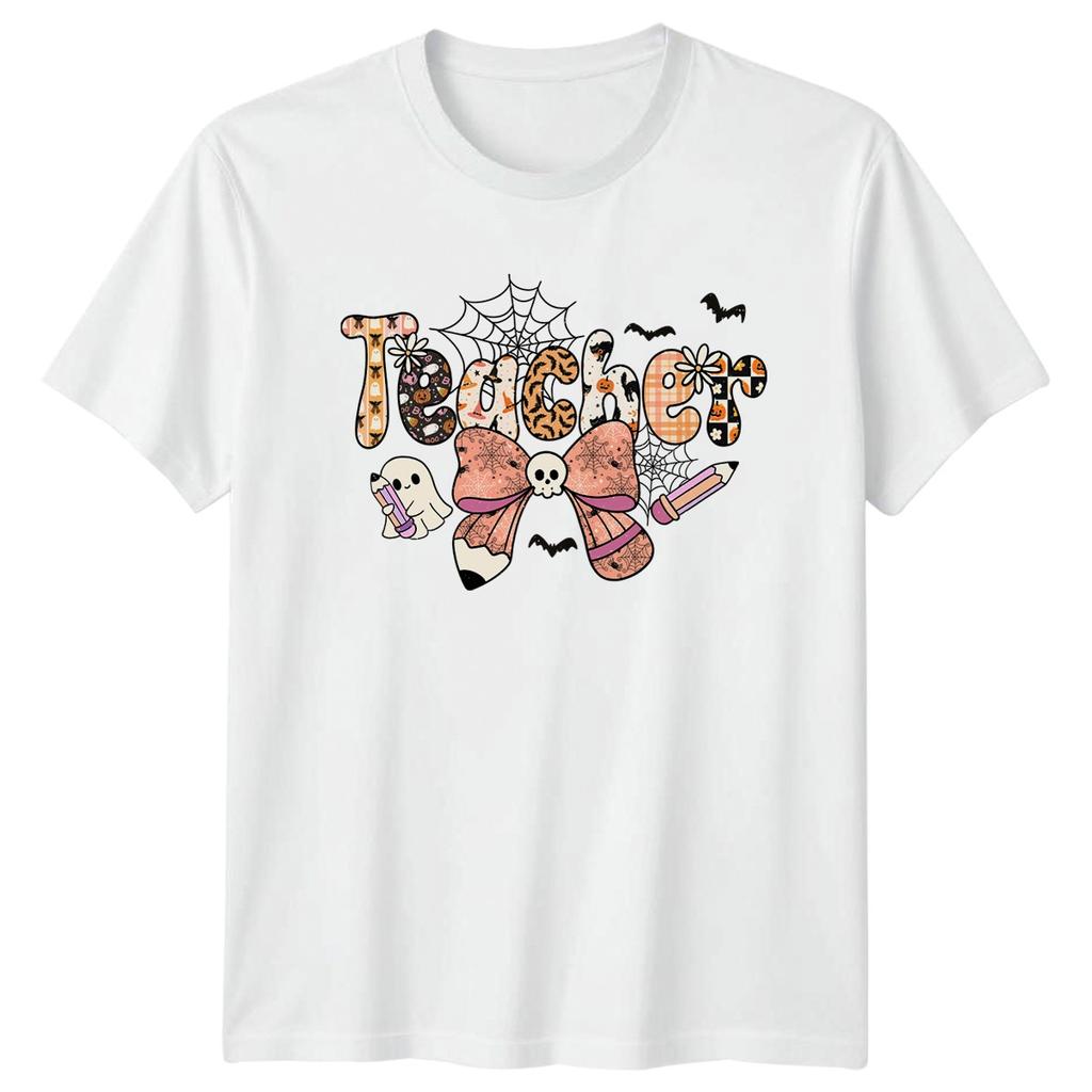 Teacher Unisexs TShirt Halloween Teacher Teaching Halloween Gift For Her