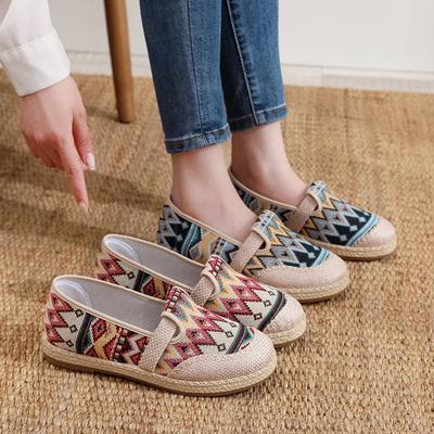 Frühling und Sommer neue Stoffschuhe Damenschuhe vielseitige lässige Einzelschuhe bequeme rutschfeste weich besohlte Canvas-Schuhe