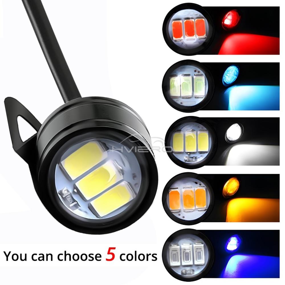 2x 18mm Adlerauge Spiegelblinker Tagfahrlicht Auto Motorrad LED-Birne Blinker Rückfahrlicht Bremslicht Kofferraumlicht Tageslicht Wasserdicht