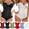 Steampunk Overbust Corset Top Womens Lace Up Boned Bustier Hourglass Corselet Bodyshaper