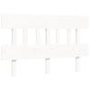 Vidaxl Bed Frame Without Mattress, White, 140X190 Cm, Solid Pine Wood
