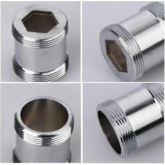 2pcs Brass Faucet Adapter, 22mm Male to 21mm Male NPT Thread, Tap Aerator Connector for Sink Faucet Aerator Water Purifier Adapter Aerator