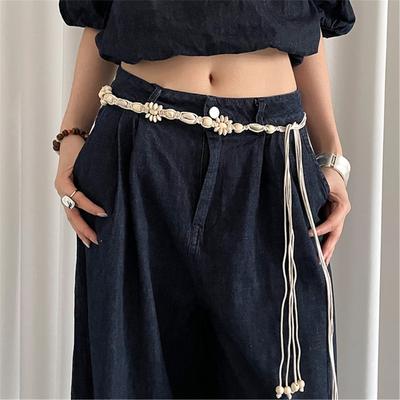 Ethnic Sea Shell Waist Rope Adjustable Bohemian Waist Belt Waist Jewelry For Women Music Festival Fashion Accessory
