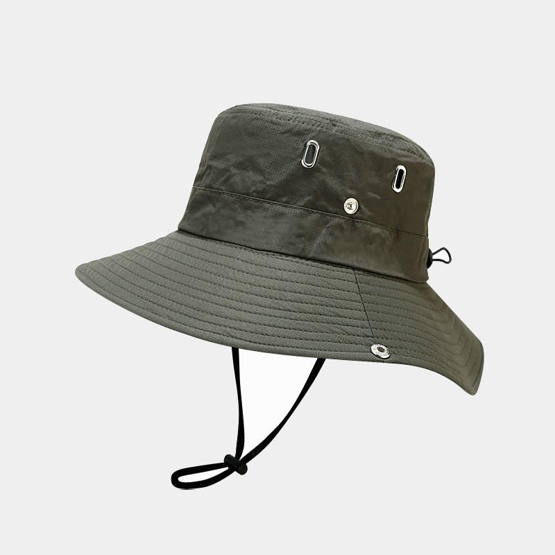 Casual Outdoor Sun Hat With Wide Brim Waterproof Breathable For Hiking And Travel