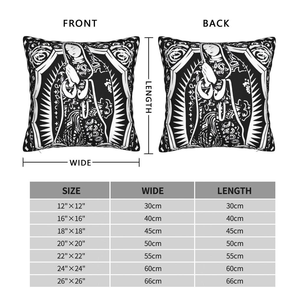 Virgin Mary Cherubs Rose Pillow Case Comfy Pillow Cover For Sofa Home Decor Cute Funny Pillowcases