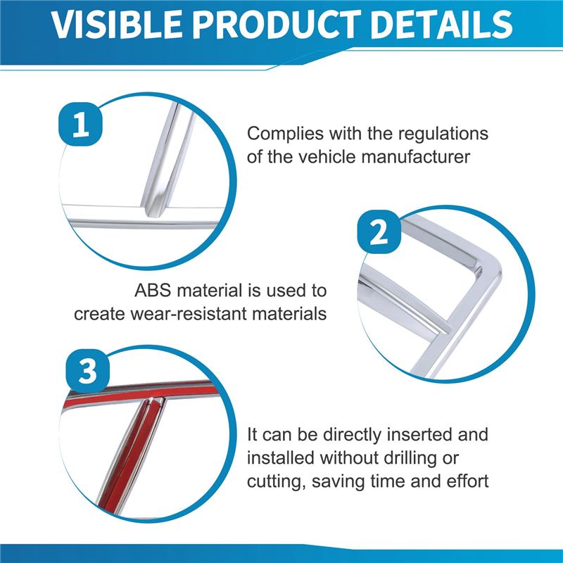 L10A 2PCS Car Engine Hood Grille Air Vent Outlet Cover For Mercedes Benz W166 GLE GLS ML GL,Chrome