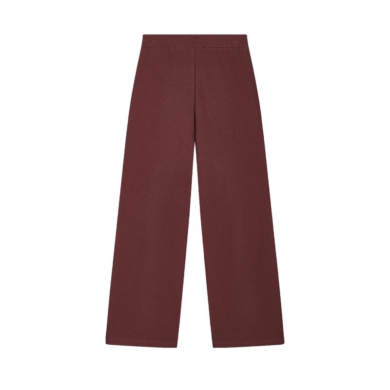 New FILA Knitted Sweatpants Women's Burgundy Wine F11W439607-FWI