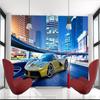 Gelbes Auto Tapete Stadt Nachtlandschaft 3d Wandbild Moderne Persönlichkeit Restaurant Clubs Tapete Dekor