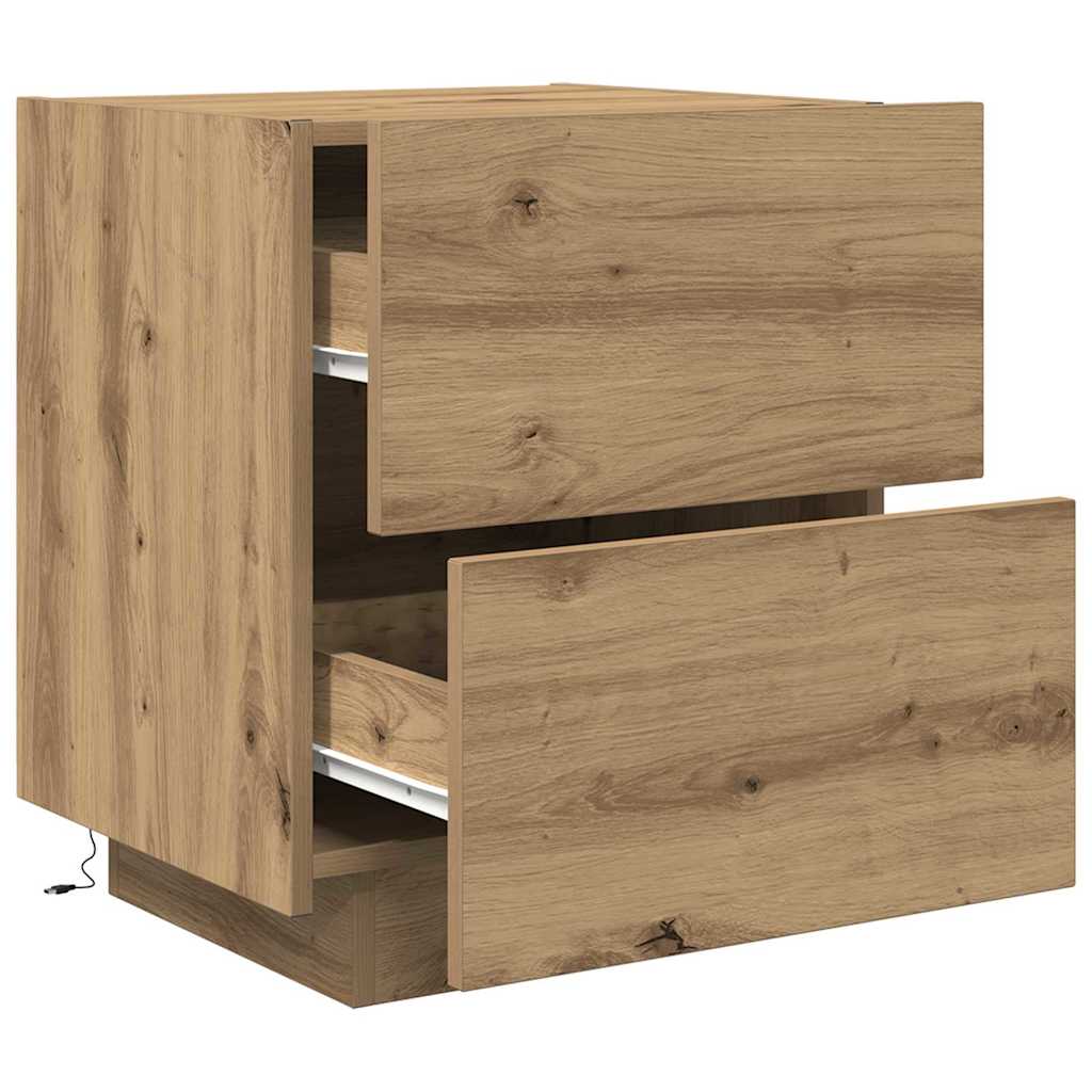 Nightstand Artisan Oak 45 x 40 x 55 cm Engineered Wood