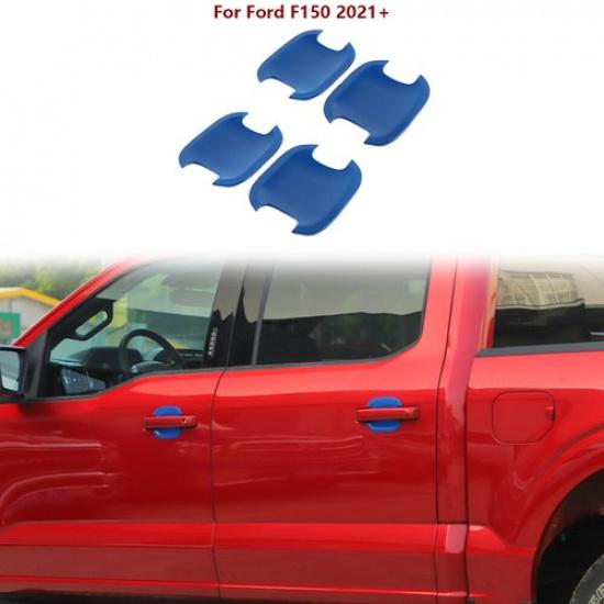 Blue Exterior Door Handle Bowl Decor Cover Trim Accessories For Ford F150 +
