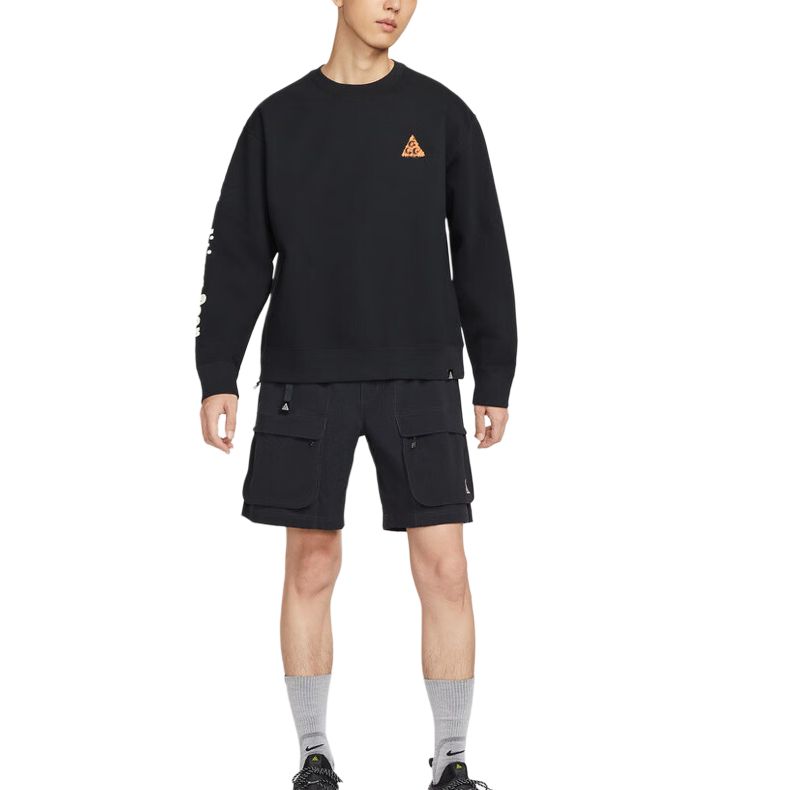 Nike ACG Sweatshirts Men's Black Crew Neck Moderate HV1120-010